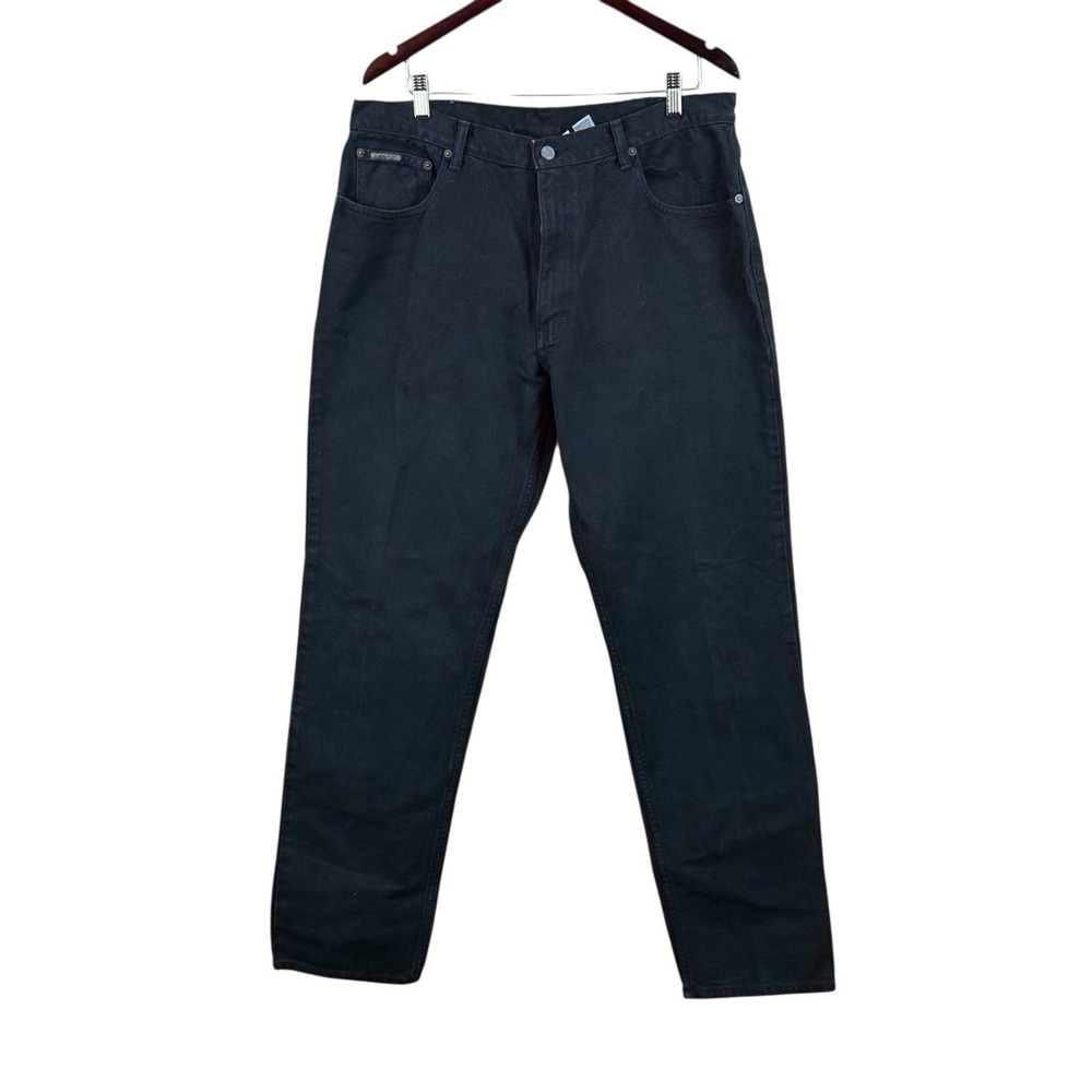VINTAGE Calvin Klein Jeans Mens 38 Black Denim Baggy Relaxed Loose Easy Y2K